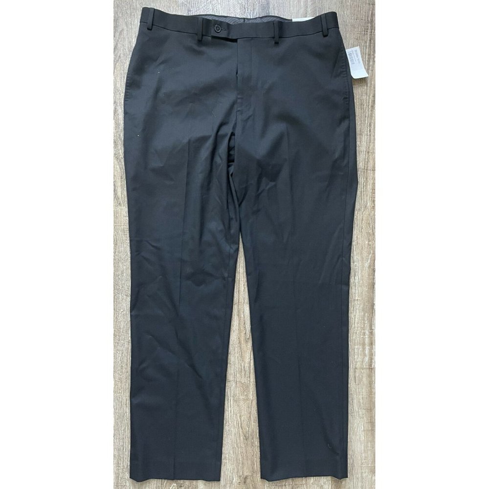 Calvin Klein Men’s Blue Black Slim Fit Pin Dot Dress Pants 38W 32L JMROP